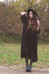 wearing // DIY kimono and some great witchy shoes