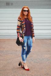 Autumnal Pattern Mixing With Statement Heels