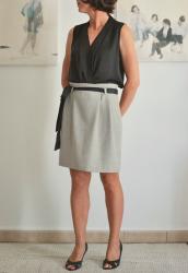 Paper bag waist skirt de Salme