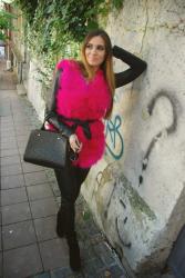 Pink Fur vest