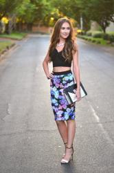 Forever New - Floral Pencil Skirt 