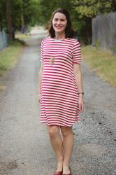 Maternity Style: Red & White Stripes 