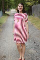 Maternity Style: Red & White Stripes