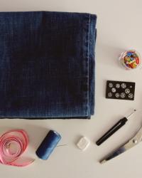 DIY: versatile denim punch travel wallet 