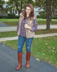 Fur Vest & Tartan