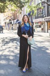 Double-slit Maxi Skirt