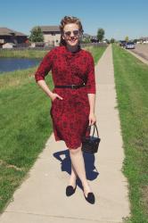 Outfit: 1940's Red and Black Dress 