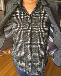 J. Crew Sleeveless Blouse in Graphic Plaid 