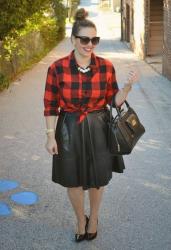 The Perfect Combo: Buffalo Check & Faux Leather
