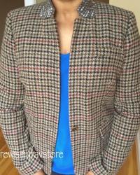 J. Crew Regent Blazer with Beaded Collar 