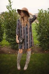 Little Fall Tunic Dress - Featuring White Plum 