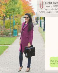 Lookbook : H&M Purple Oversized Coat, AVON 'Raising The Bar' Tote