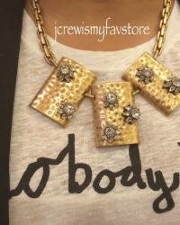 J. Crew Floral Shield Necklace and Floral Shield Cuff 