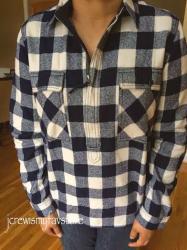 J. Crew Buffalo Check Flannel Shirt-Jacket 