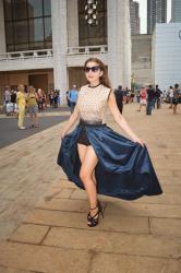 Wearing A Custom Made Dress by K. L. Tyree to New York Fashion Week