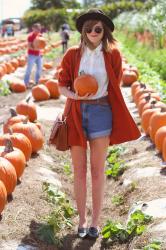 pumpkin patchin' in vintage cutoffs