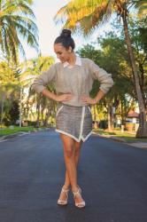 Fall Mix :: Tweed Skort and Sweater