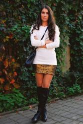 sequin skirt | autumn