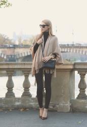 beige poncho