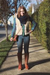 Plaid, Infinity Scarf, & Faux Fur