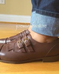 J. Crew Kiltie Monk Strap Loafers 