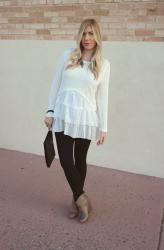 {White Ruffle Top}