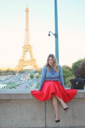 Color-blocking at the Palais de Chaillot