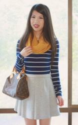 Mustard + Navy Stripes