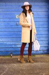 Wearing Lilac in Autumn with Camel And Plum