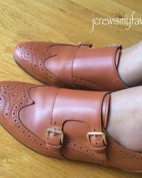 J. Crew Perforated Monk Strap Loafers/25% Off Promotion 