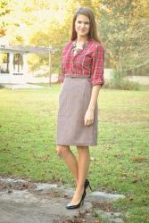 Pattern Mixing // Houndstooth And Plaid