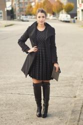 Falling Dots Knitted Dress 