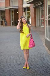 Neon Yellow Mango Dress