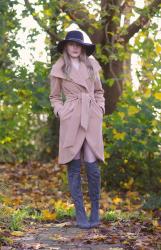 The 40’s Wrap Coat With Over The Knee Boots
