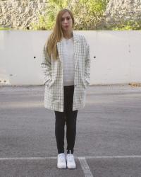 Look 160: Checked coat