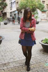 Plaid,stripes and denim