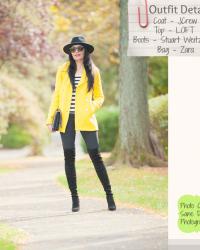 Lookbook: JCrew Majesty Pea Coat, Stuart Weitzman Highland Boots