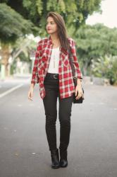 Tartan Shirt + Black Booties