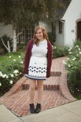 Collar, Cardigan, and a Cool Skirt