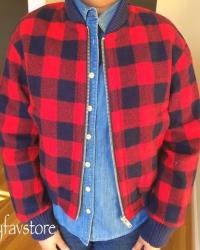 J. Crew Buffalo Check Bomber Jacket 