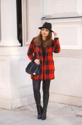 RED CHECKERED COAT