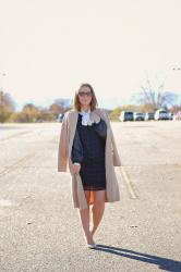 Grid Dress & Camel Coat {patterns & pops collab}