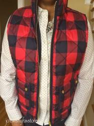 J. Crew Excursion Quilted Vest in Buffalo Check 