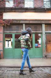 Brrr.. Camo Puffer Jacket in New York