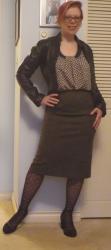 Holey Tights, Catted Shoes and a Leather Shirt