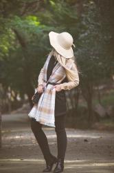 Autumn layering: Belted scarf
