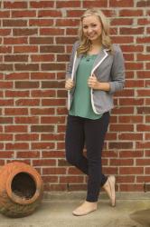 blazer week link up | gray blazer