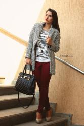 Fashion Trend - Houndstooth | Oxblood 