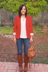 Red Blazer for Fall