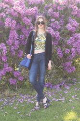 OOTD: bananas & midriff experimentation